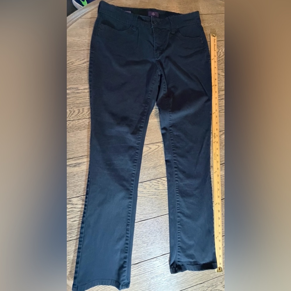 NYDJ Samantha Slim Black Straight Leg Pants